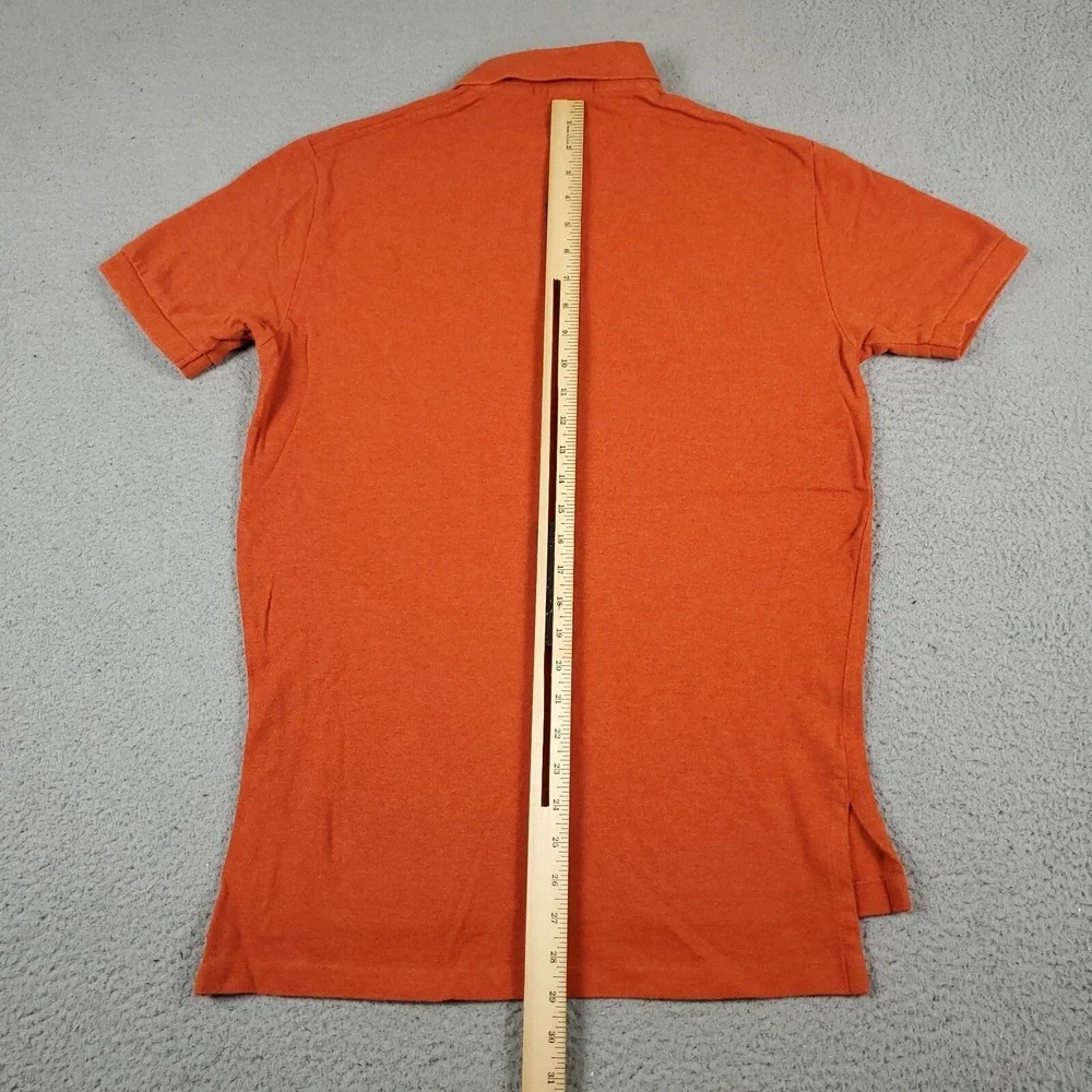 Ralph Lauren Polo Shirt Mens Small Orange Pony Golf Casual Short Sleeve *